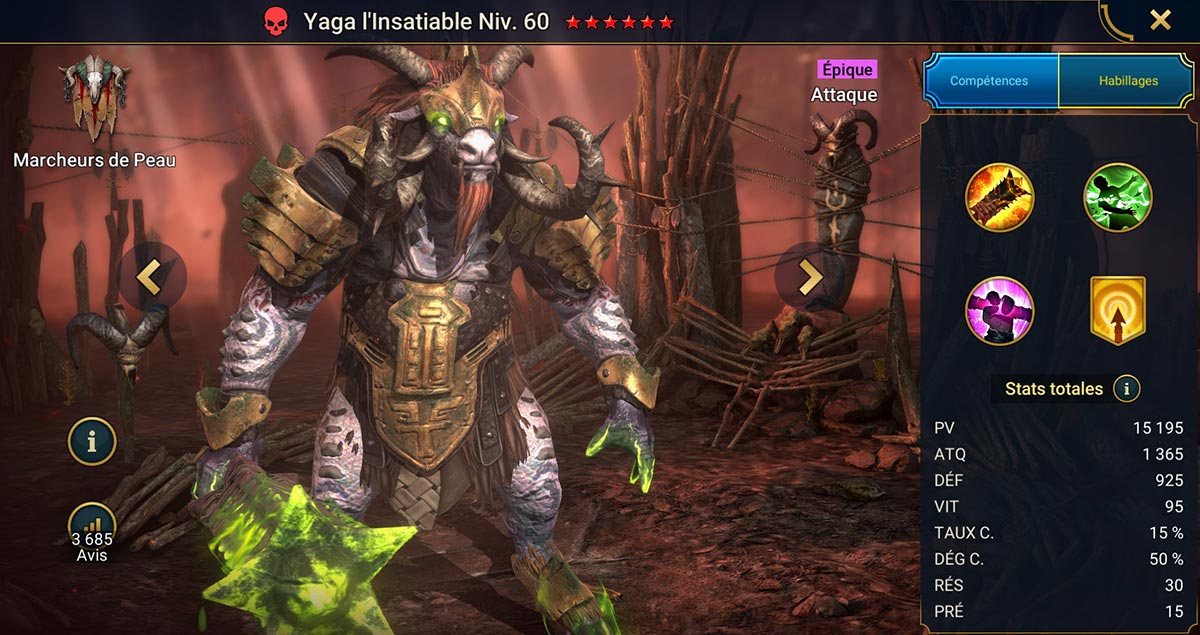 yaga the insatiable raid shadow legends build